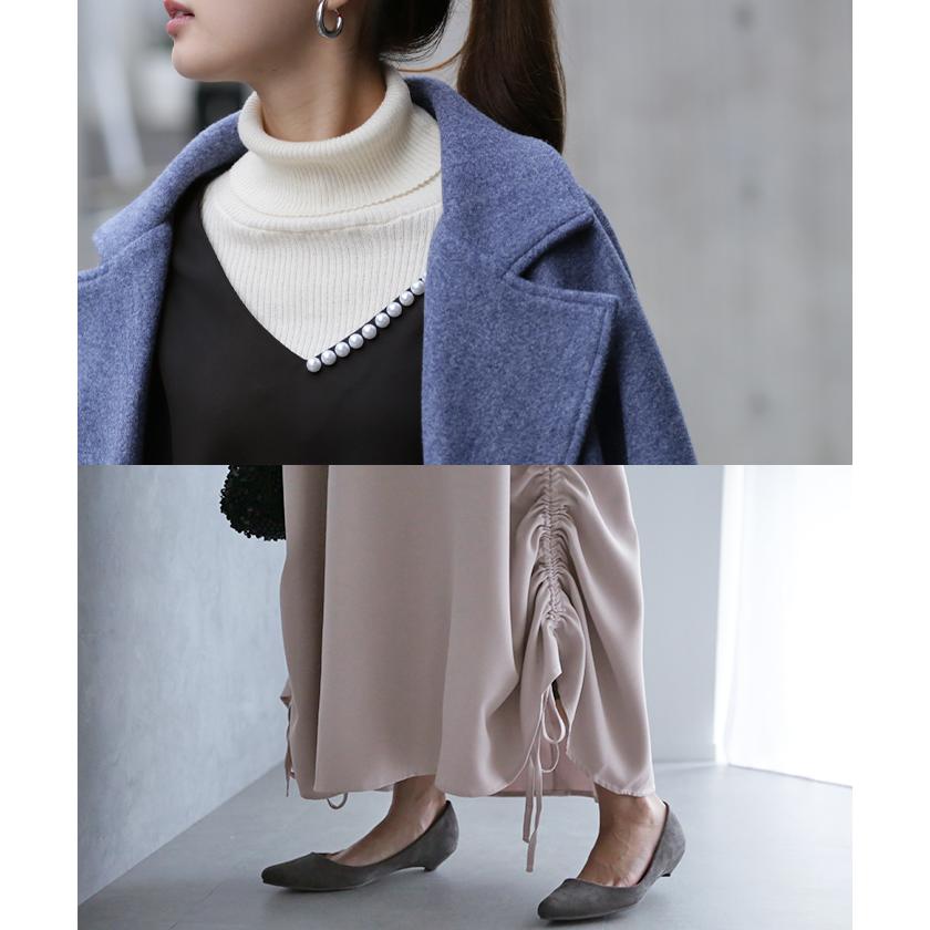 ワンピース ノースリーブ ロングワンピース パール フォーマル ドレス 結婚式 | HUG.U | 19