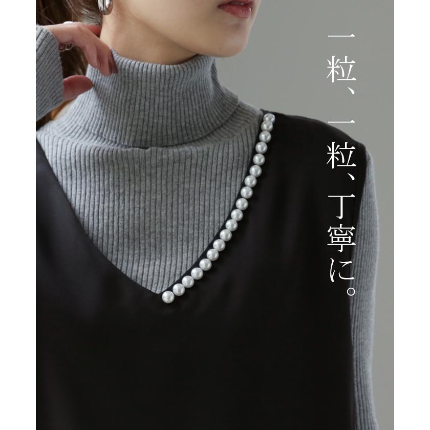 ワンピース ノースリーブ ロングワンピース パール フォーマル ドレス 結婚式 | HUG.U | 21