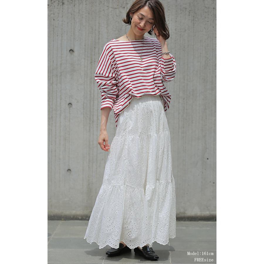 HUG.U スカート ロングスカート レース ティアードスカート HUG.U スカート ロングスカート レース ティアードスカート