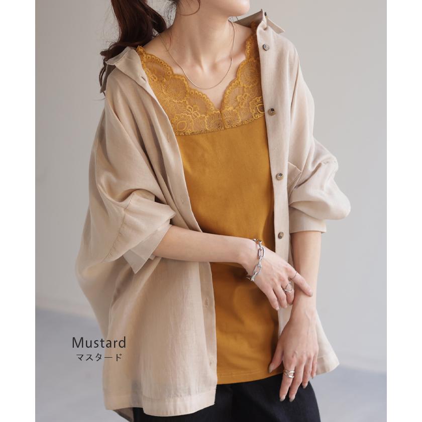 タンクトップ レディース  レース インナー チラ見え防止 トップス ノースリーブ レイヤード | HUG.U | 19