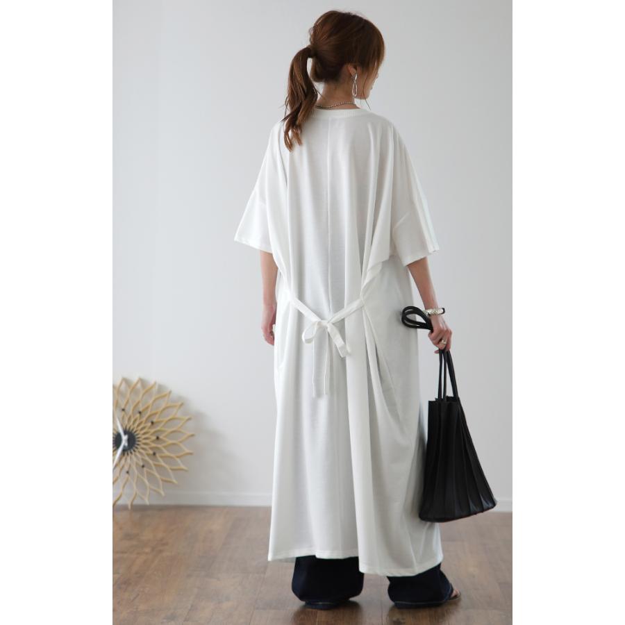 ワンピース マキシワンピース レディース ワンピ ロングワンピース ロングワンピ ロング マキシ 半袖 リボン バックリボン 体型カバー | HUG.U | 07