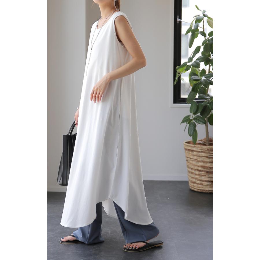 ワンピース レディース ロングワンピース ノースリーブ スリット レイヤード | HUG.U | 08