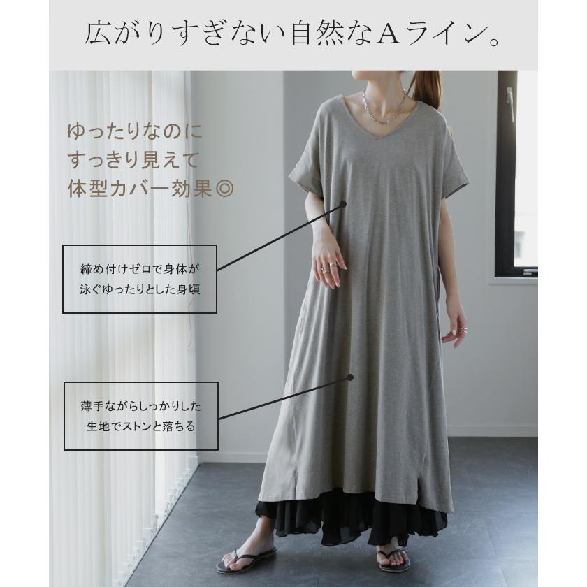 ワンピース レディース ロングワンピース ロング マキシワンピース Tシャツ | HUG.U | 23