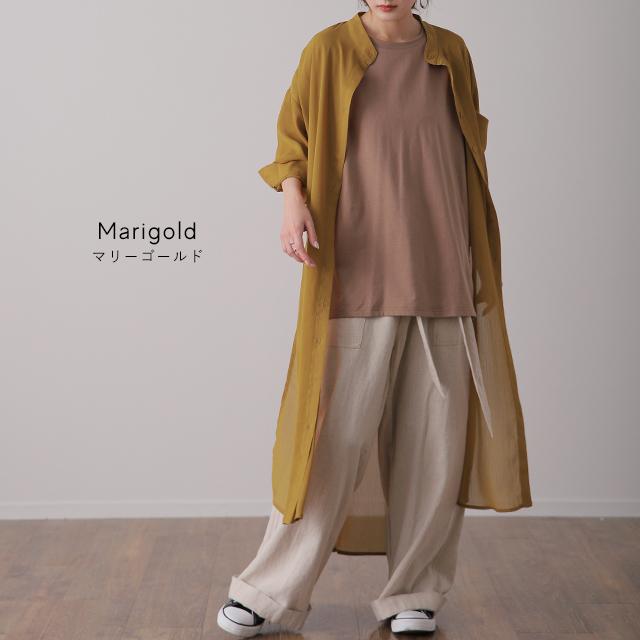 シャツ レディース シアーシャツ ロングシャツ ロング ワンピース 長袖 シアー | HUG.U | 18