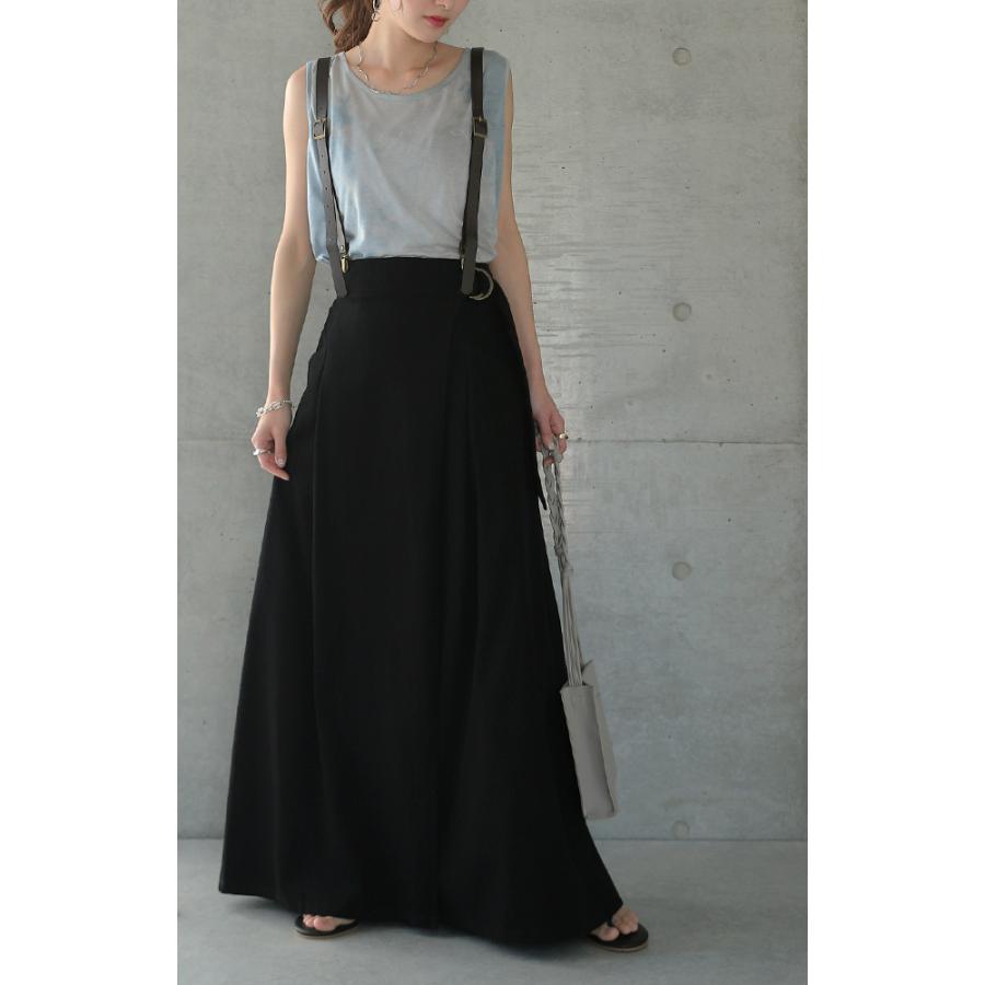 スカート ロング ロングスカート ラップスカート サスペンダースカート 大きいサイズ レディース | HUG.U | 05