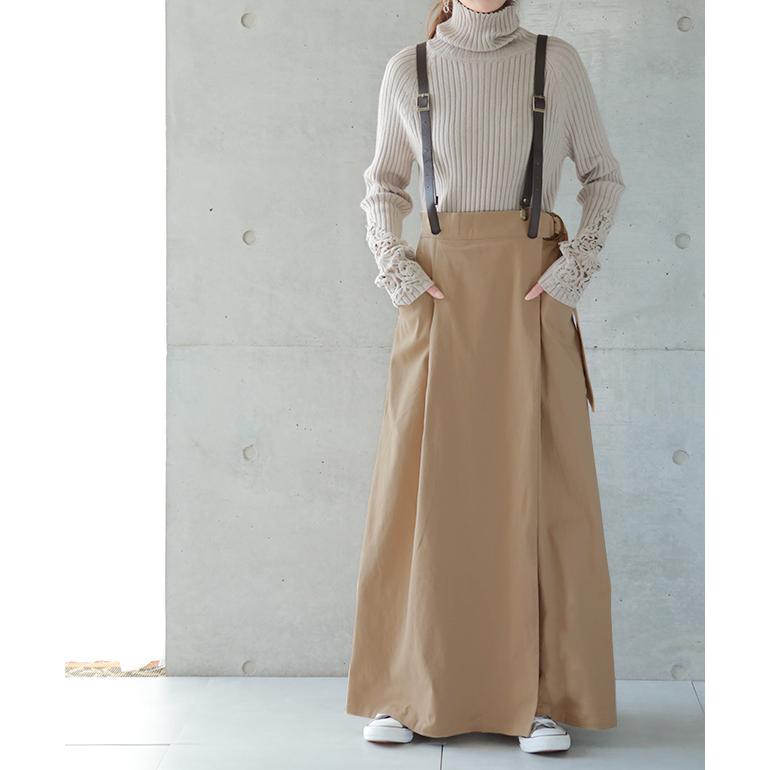 スカート ロング ロングスカート ラップスカート サスペンダースカート 大きいサイズ レディース | HUG.U | 07