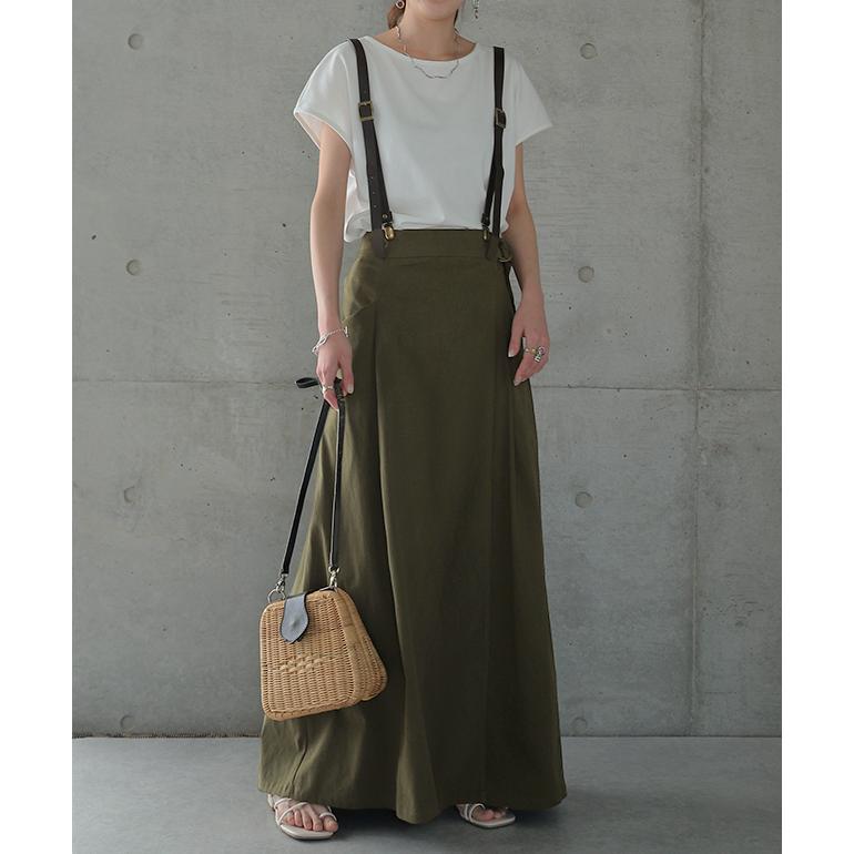 スカート ロング ロングスカート ラップスカート サスペンダースカート 大きいサイズ レディース | HUG.U | 07