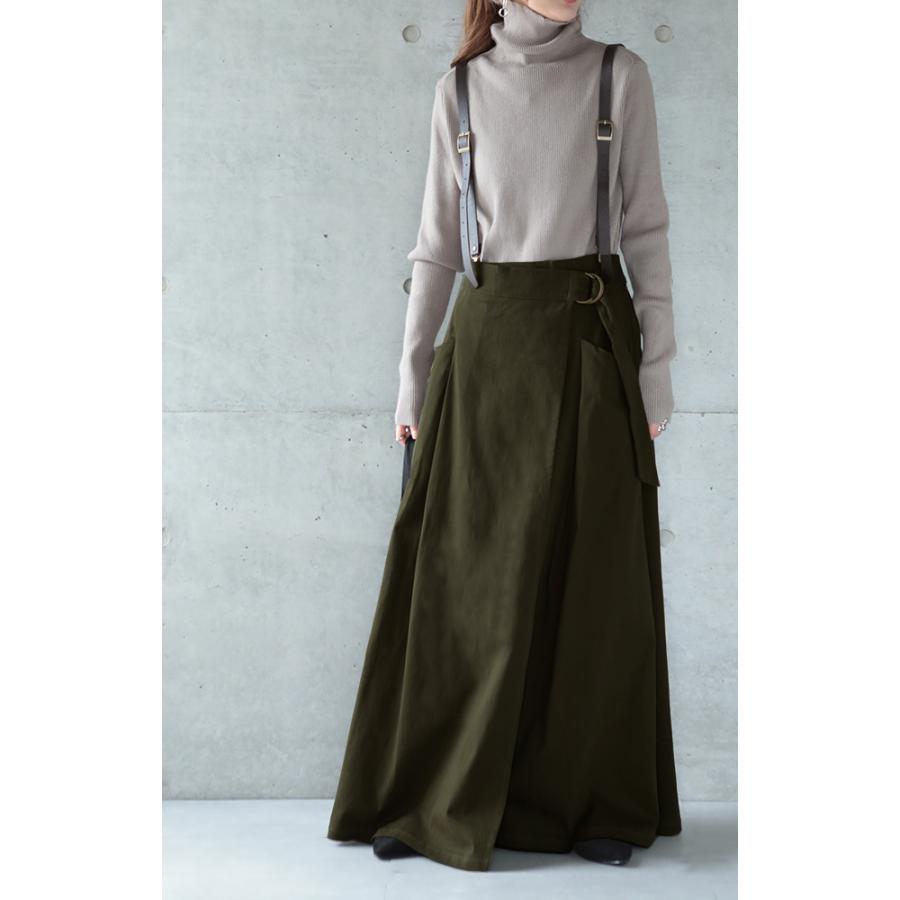 スカート ロング ロングスカート ラップスカート サスペンダースカート 大きいサイズ レディース | HUG.U | 09
