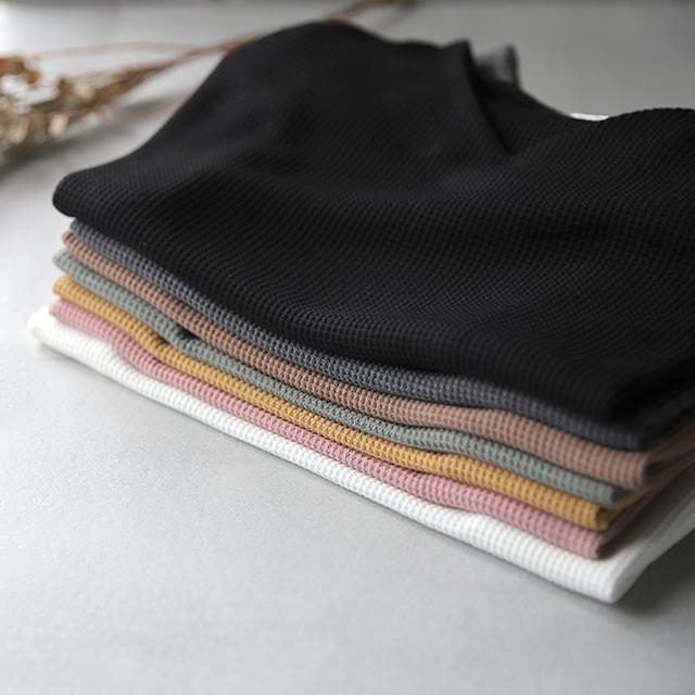 タンクトップ レディース レイヤード ワッフル生地 インナー Vネック | HUG.U | 16