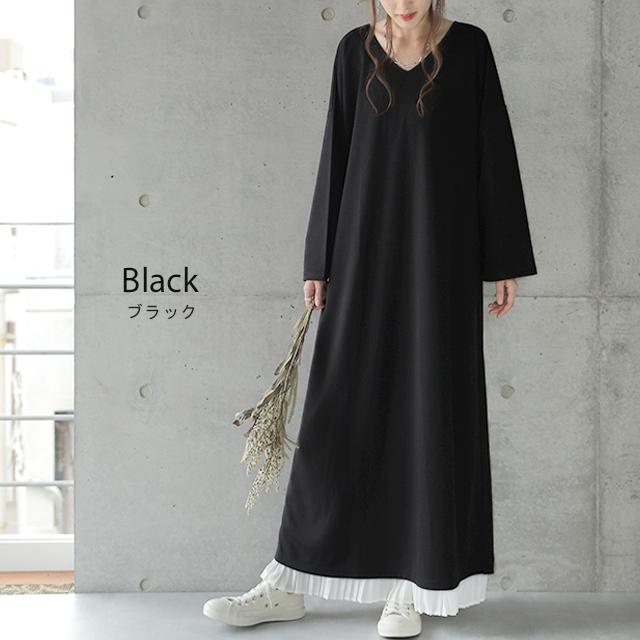 ワンピース Aライン ロングワンピース パール レディース 長袖 結婚式 パーティー | HUG.U | 11