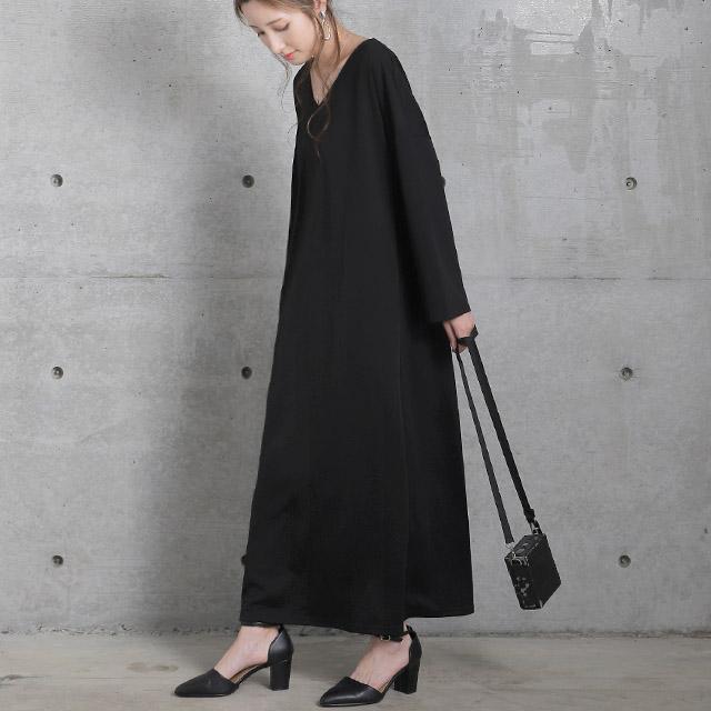 ワンピース Aライン ロングワンピース パール レディース 長袖 結婚式 パーティー | HUG.U | 15