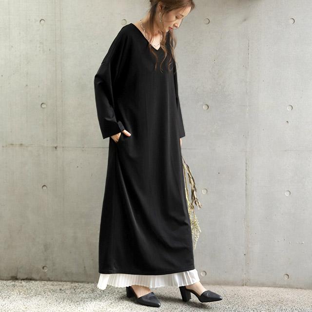 ワンピース Aライン ロングワンピース パール レディース 長袖 結婚式 パーティー | HUG.U | 17