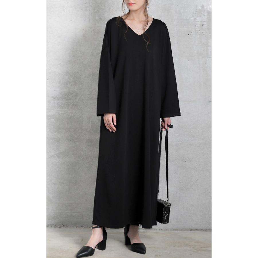 ワンピース Aライン ロングワンピース パール レディース 長袖 結婚式 パーティー | HUG.U | 04