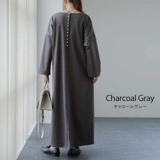 ワンピース Aライン ロングワンピース パール レディース 長袖 結婚式 パーティー | HUG.U | 10