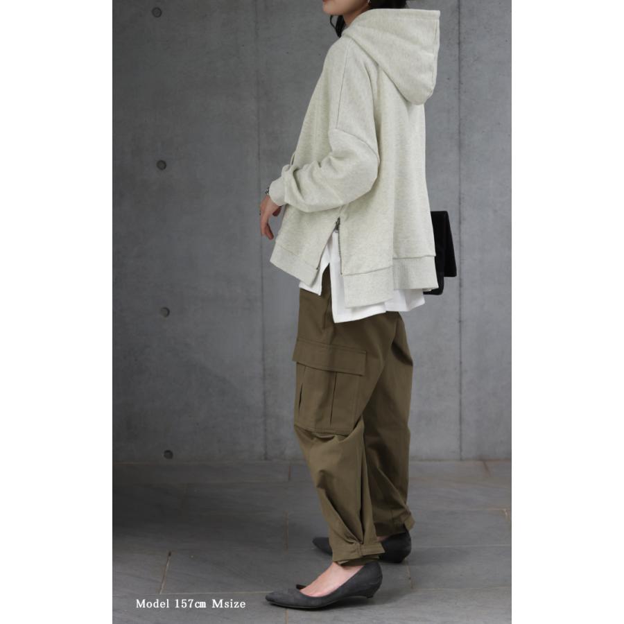 パーカー レディース トップス トレーナー スウェット 無地 コーデ スエット 薄手 | HUG.U | 10