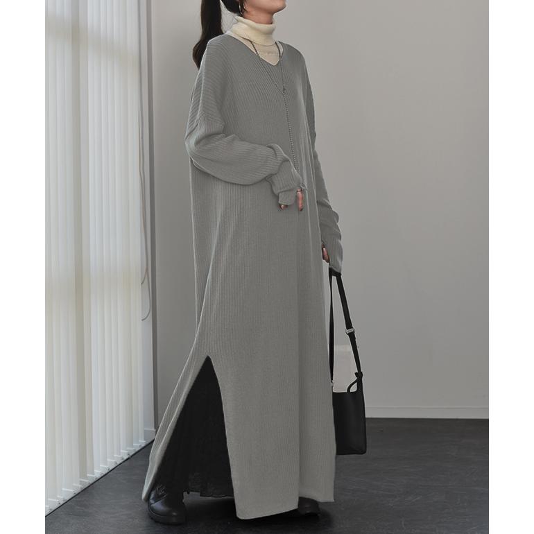 ワンピース ニットワンピース レディース ロングワンピース ロング 長袖 | HUG.U | 11