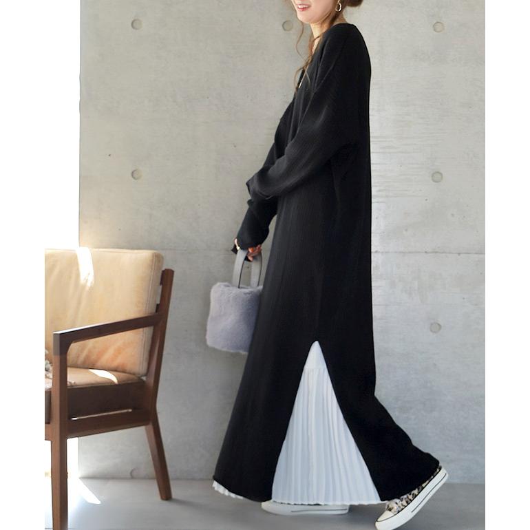 ワンピース ニットワンピース レディース ロングワンピース ロング 長袖 | HUG.U | 11