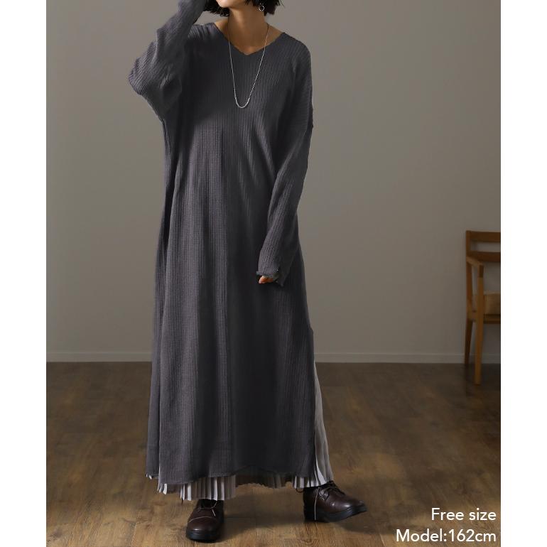 ワンピース ニットワンピース レディース ロングワンピース ロング 長袖 | HUG.U | 13