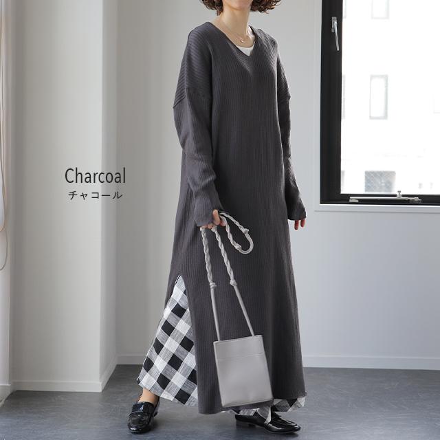 HUG.U ワンピース ニットワンピース レディース ロング