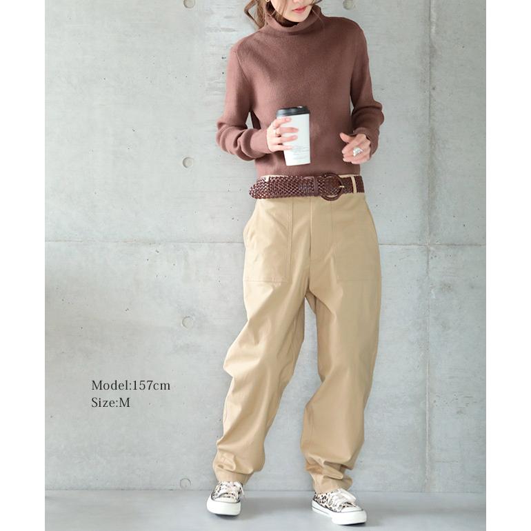 パンツ レディース カーゴパンツ チノパン テーパードパンツ ワークパンツ ハイウエスト | HUG.U | 19
