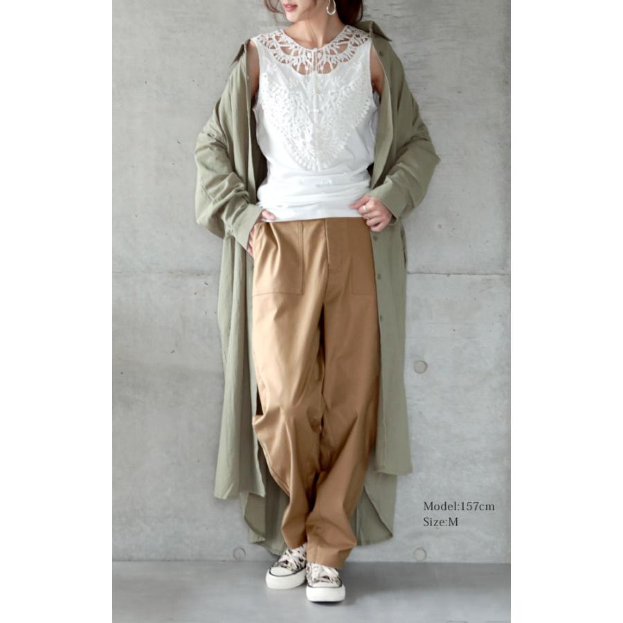 パンツ レディース カーゴパンツ チノパン テーパードパンツ ワークパンツ ハイウエスト | HUG.U | 08