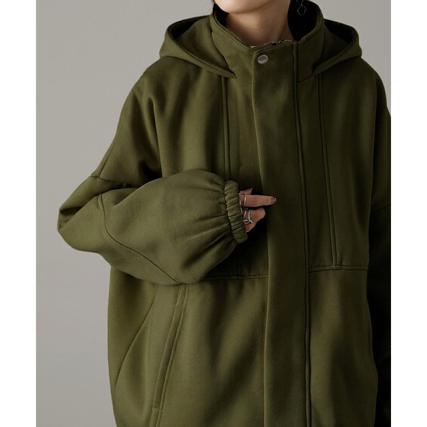アウター レディース パーカー 裏起毛 トップス トレーナー スウェット ジャケット 大きいサイズ OUTER2410 | HUG.U | 10