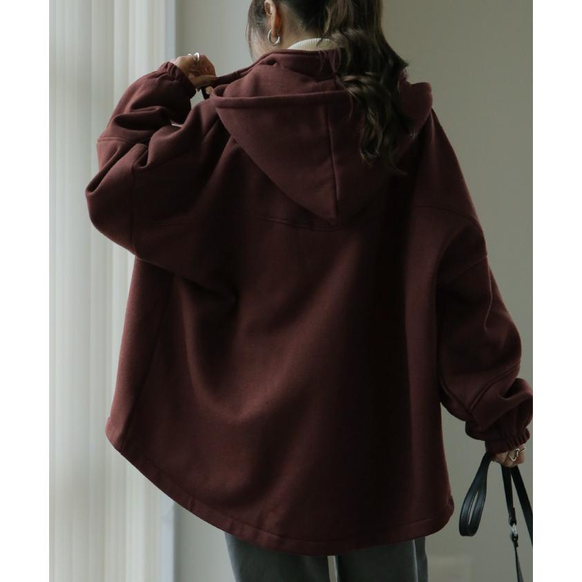 アウター レディース パーカー 裏起毛 トップス トレーナー スウェット ジャケット 大きいサイズ OUTER2410 | HUG.U | 13