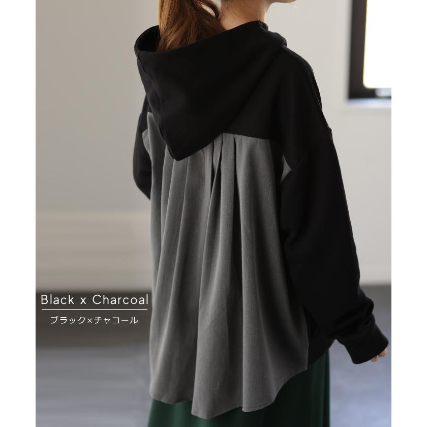 パーカー レディース  トップス 長袖 プルオーバー トレーナー スウェット 綿 コーデ | HUG.U | 17