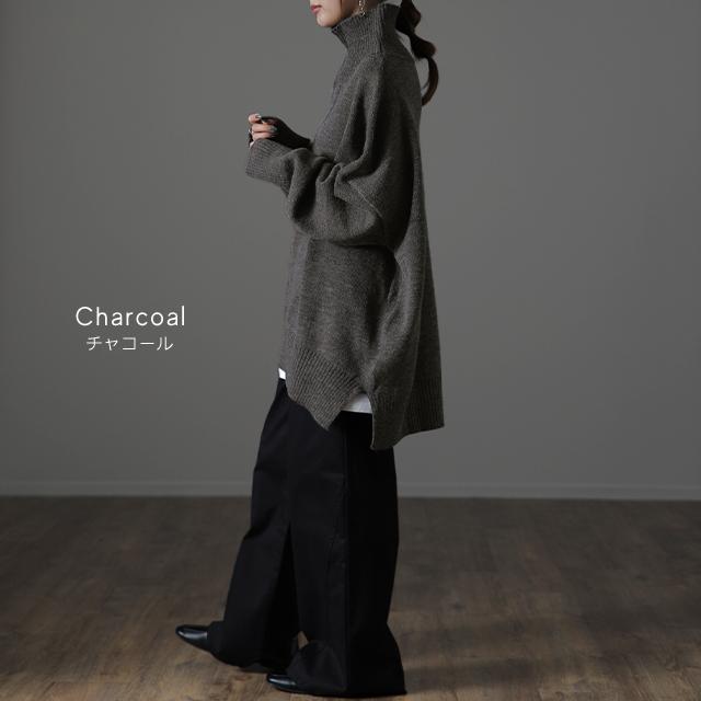 ニット レディース  タートルネック トップス ハイネック セーター ウール タートル 長袖2 | HUG.U | 14