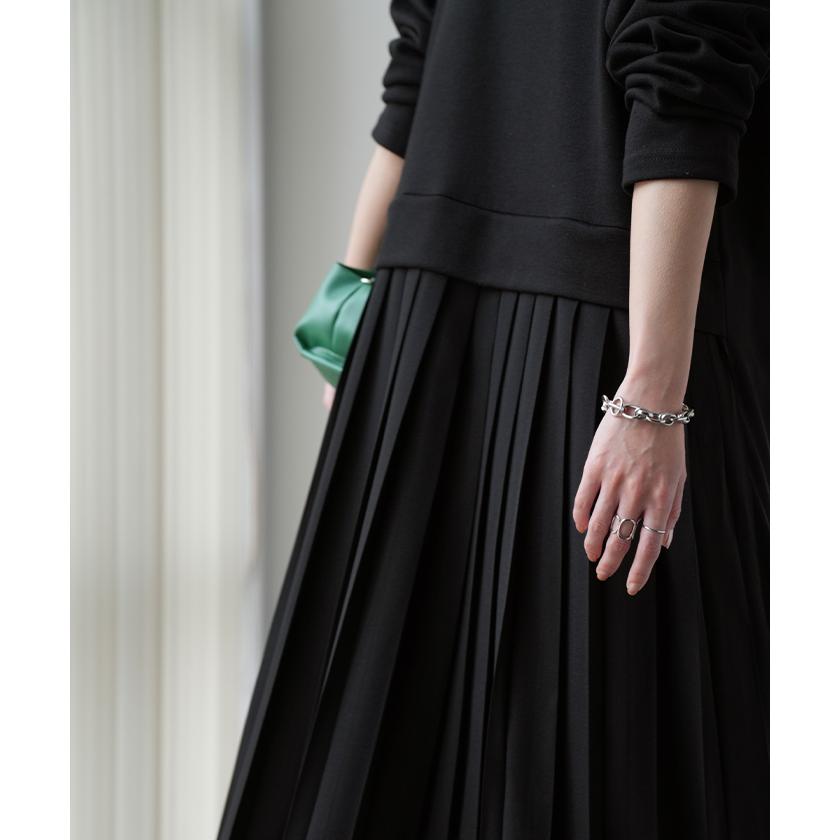 ロングワンピース プリーツ ワンピース レディース ロング 長袖 ワンピ Aライン | HUG.U | 04