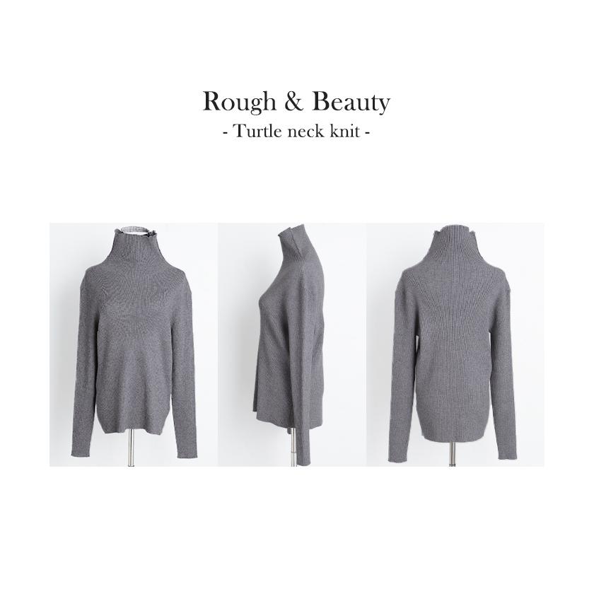 ニット タートルネック トップス  洗えるニット ハイネック レディース セーター リブニット タイムセールSW2 | HUG.U | 23
