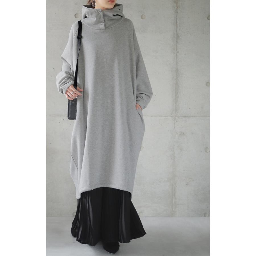 ワンピース 黒 長袖 パーカーワンピース レディース 裏起毛 パーカー ロングパーカー ロングワンピース | HUG.U | 13