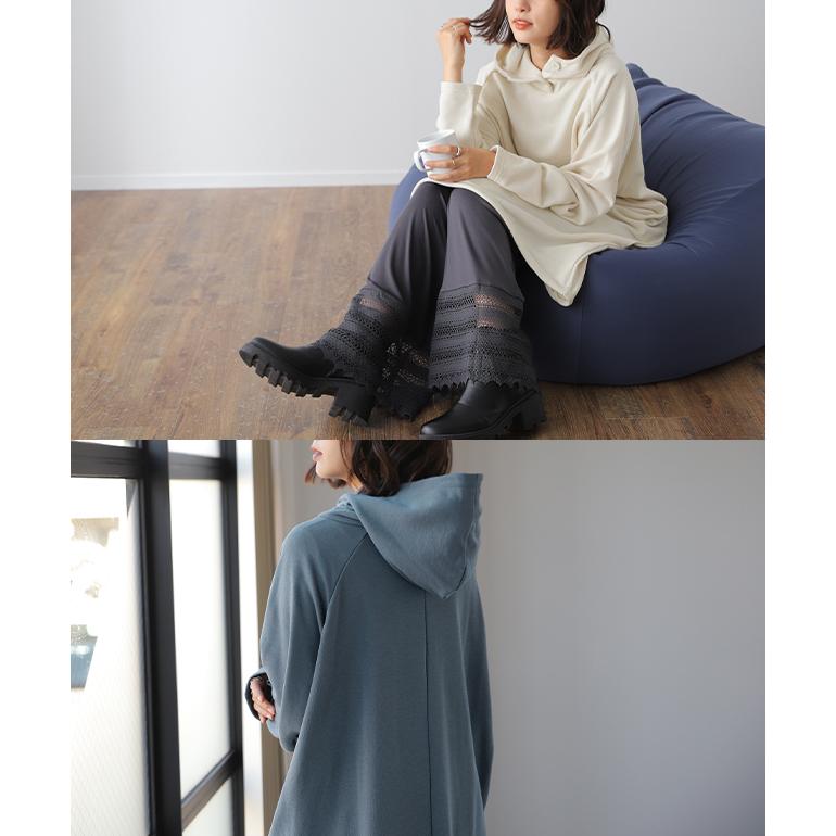 パーカーワンピース レディース ロングワンピース スウェット ロングパーカー | HUG.U | 23