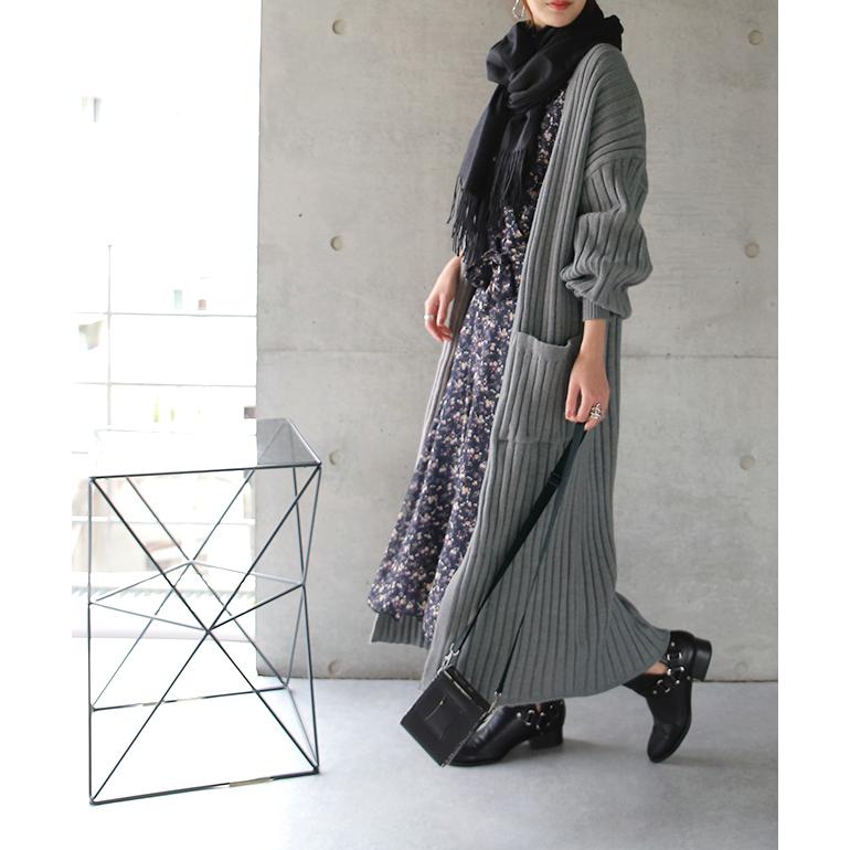 カーディガン ロング丈 ニットカーディガン ロング ロングカーディガン ニット ロングニット レディース | HUG.U | 19