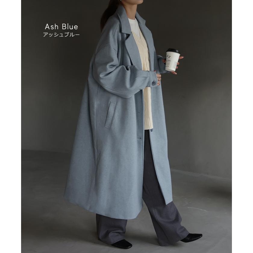 HUG.U チェスターコート レディース アウター コート 黒 ロング HUG.U チェスターコート レディース アウター コート 黒 ロング