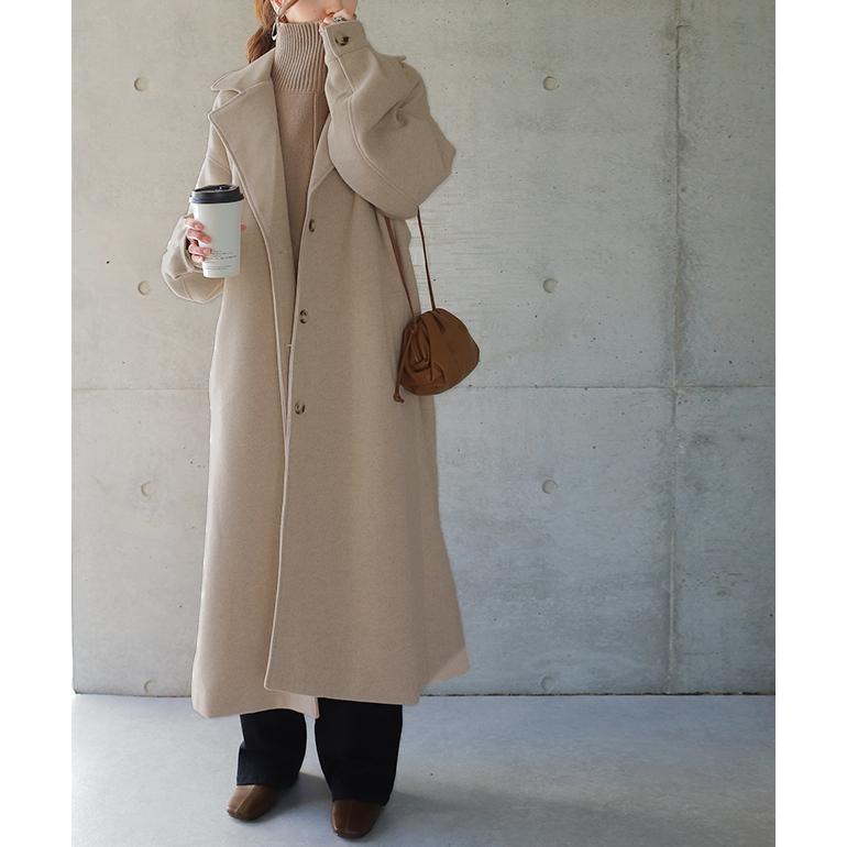 チェスターコート レディース アウター コート ロング 黒 ロングコート ...