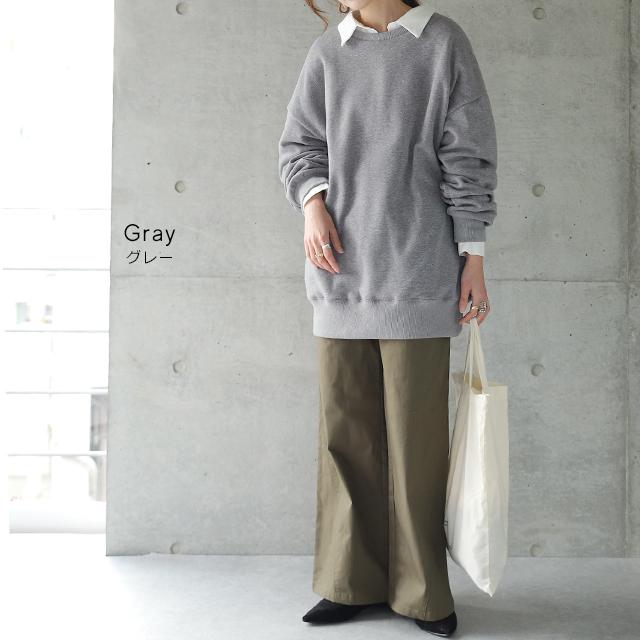 UNSERIOUS グレー トレーナー Lサイズ HUG.U トレーナー スウェット レディース トップス 大きいサイズ