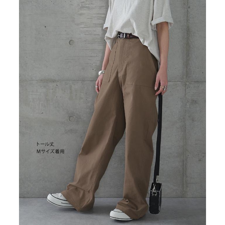 パンツ レディース  ボトムス ベイカーパンツ チノパン ワイドパンツ ワークパンツ | HUG.U | 17