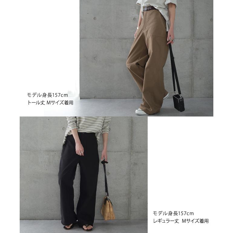 パンツ レディース  ボトムス ベイカーパンツ チノパン ワイドパンツ ワークパンツ | HUG.U | 20