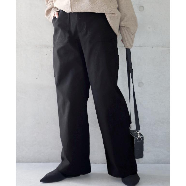 パンツ レディース  ボトムス ベイカーパンツ チノパン ワイドパンツ ワークパンツ | HUG.U | 07