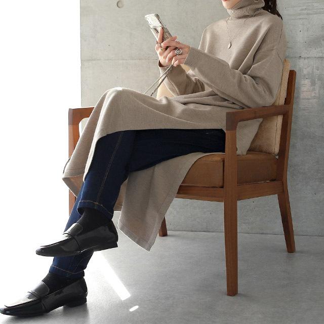 ニットワンピース レディース ワンピース ニット タートルネック ニットワンピ | HUG.U | 20