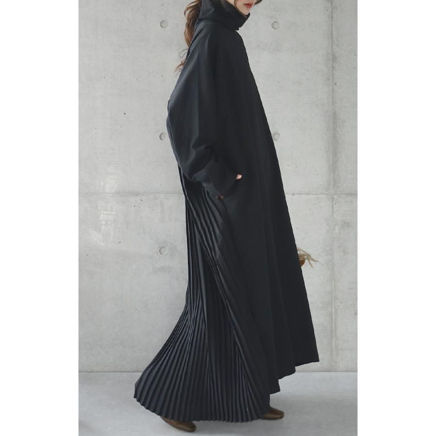 ワンピース レディース ロングワンピース プリーツ 長袖 バックプリーツ | HUG.U | 03