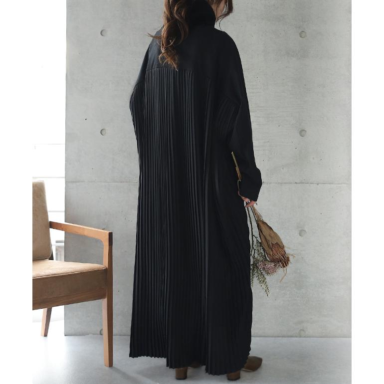 ワンピース レディース ロングワンピース プリーツ 長袖 バックプリーツ | HUG.U | 06