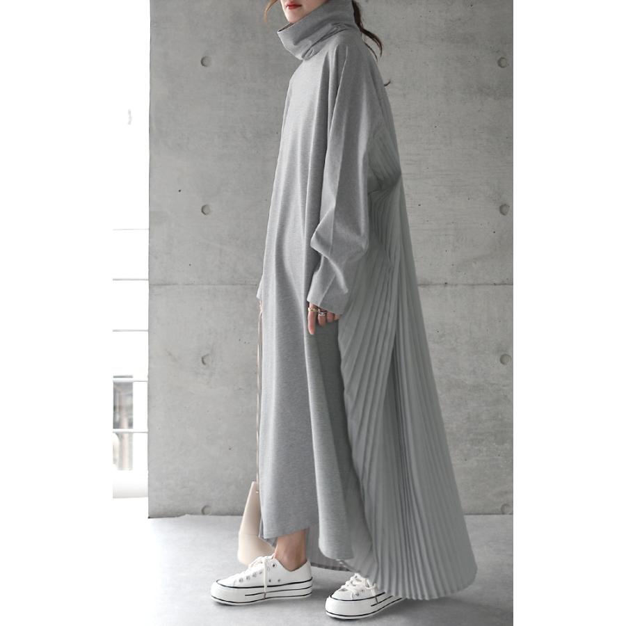 ワンピース レディース ロングワンピース プリーツ 長袖 バックプリーツ | HUG.U | 09