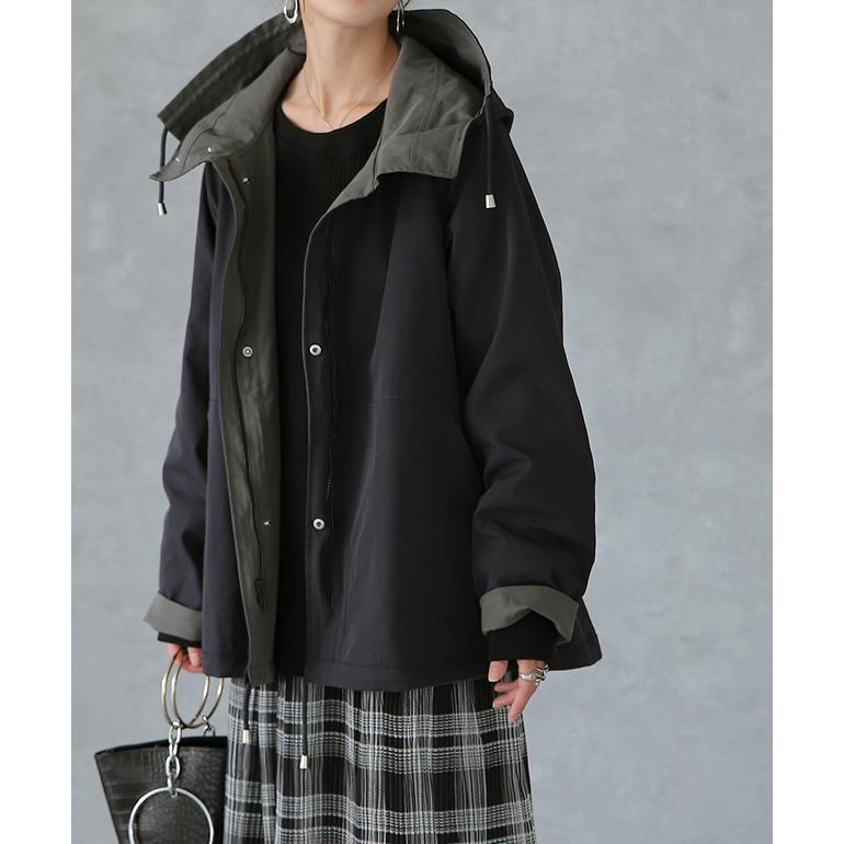 マウンテンパーカー レディース 送料無料 アウター リバーシブル パーカー ジャケット | HUG.U | 19