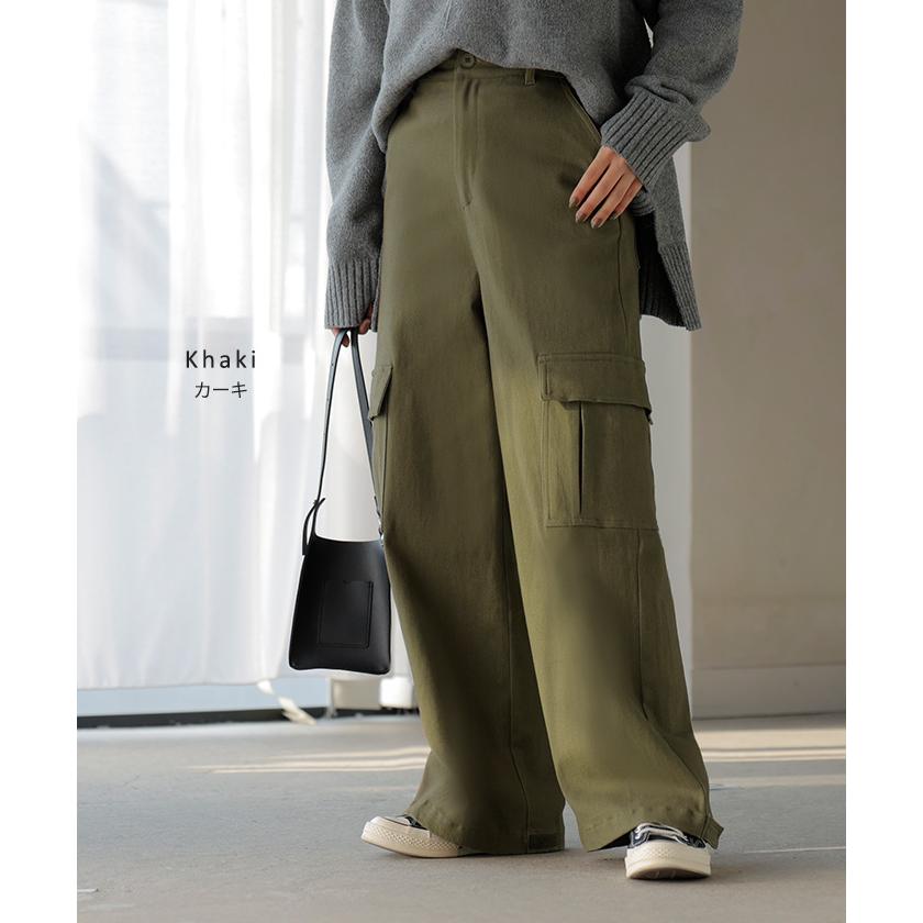 パンツ レディース ワイドパンツ チノパン ベイカーパンツ カーゴパンツ ワークパンツ ワイドパンツルック | HUG.U | 15