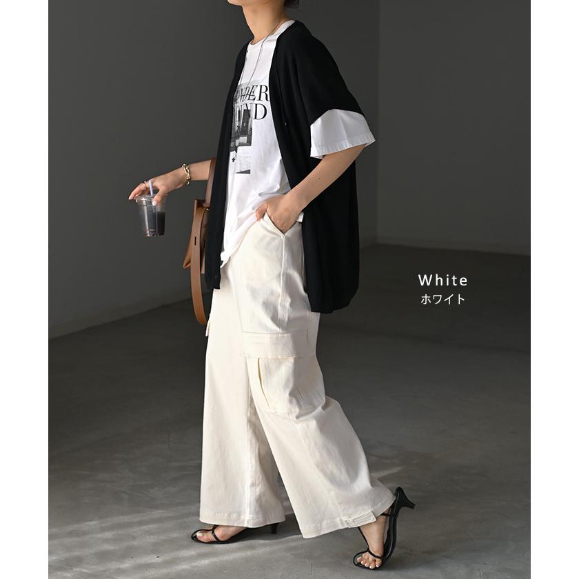パンツ レディース ワイドパンツ チノパン ベイカーパンツ カーゴパンツ ワークパンツ ワイドパンツルック | HUG.U | 18