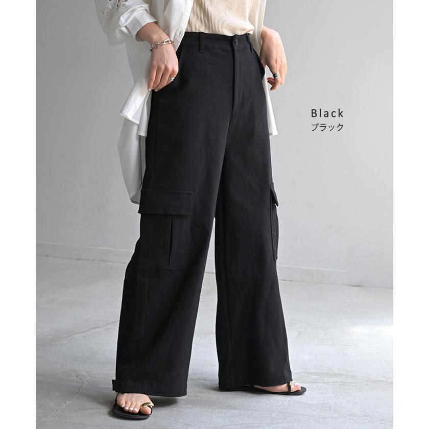 パンツ レディース ワイドパンツ チノパン ベイカーパンツ カーゴパンツ ワークパンツ ワイドパンツルック | HUG.U | 19