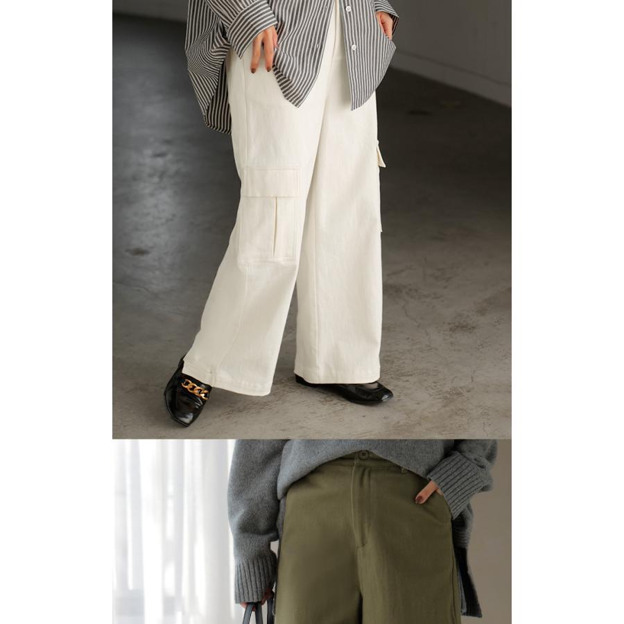 パンツ レディース ワイドパンツ チノパン ベイカーパンツ カーゴパンツ ワークパンツ ワイドパンツルック | HUG.U | 21