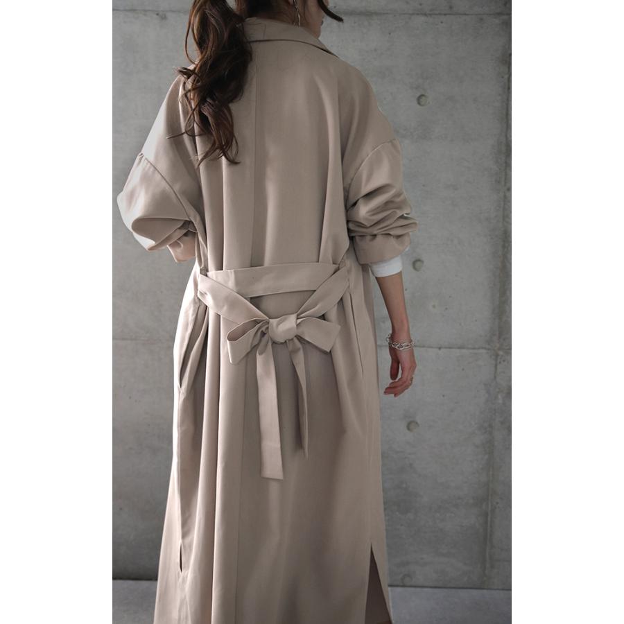 美品　23区　大きいサイズ　ロングトレンチコート　ベージュ44 (2XL) トレンチコート コート 「 低身長向けサイズ 」 ロングトレンチ
